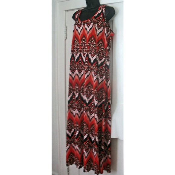 Notations Maxi Shift Retro Dress  Size ONE SIZE, Orange - Picture 4 of 7